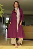 Made in Italy Paulo Pillow Cotton Sailor Dress Beetroot /5 =